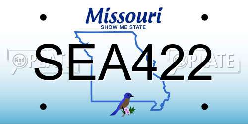 SEA422 Missouri License Plate