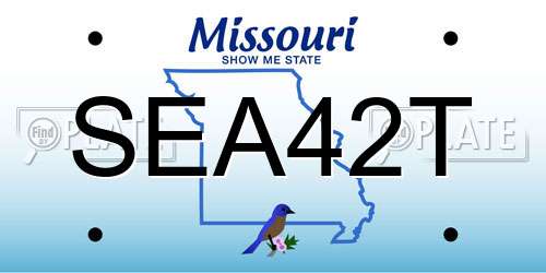 SEA42T Missouri License Plate