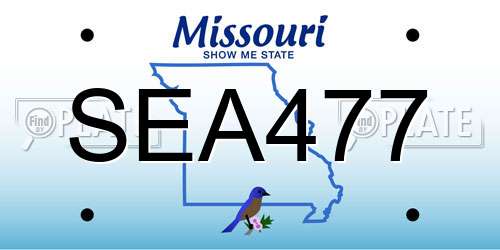 SEA477 Missouri License Plate