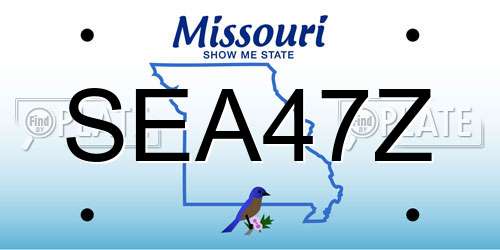 SEA47Z Missouri License Plate