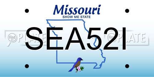 SEA52I Missouri License Plate