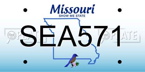 SEA571 Missouri License Plate