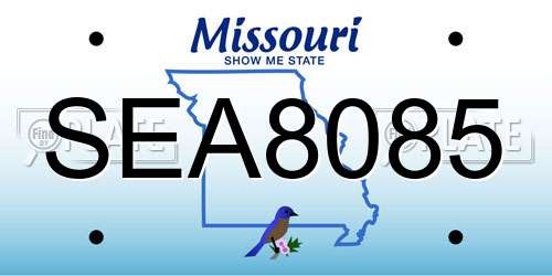 SEA8085 Missouri License Plate
