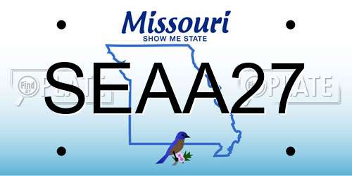 SEAA27 Missouri License Plate