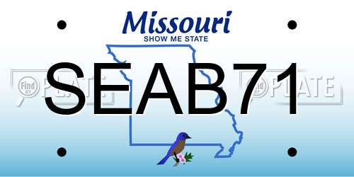 SEAB71 Missouri License Plate