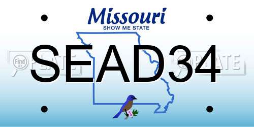 SEAD34 Missouri License Plate