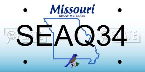 SEAQ34 Missouri License Plate