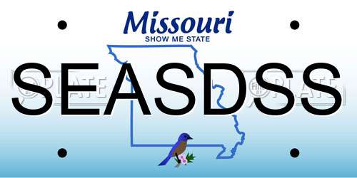 SEASDSS Missouri License Plate