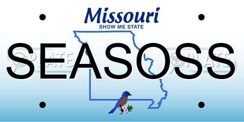 SEASOSS Missouri License Plate