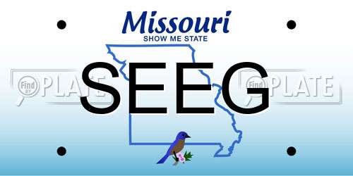 SEEG Missouri License Plate