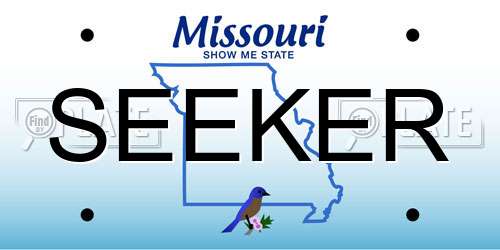 SEEKER Missouri License Plate