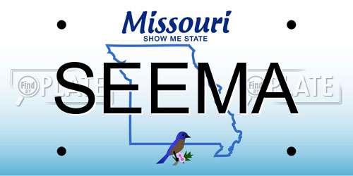SEEMA Missouri License Plate