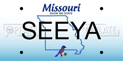 SEEYA Missouri License Plate