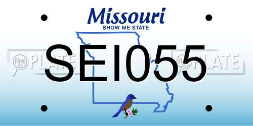 SEI055 Missouri License Plate