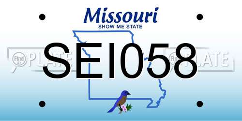 SEI058 Missouri License Plate