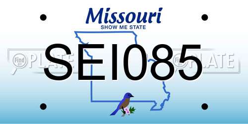 SEI085 Missouri License Plate