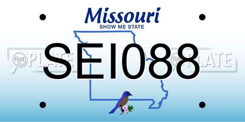 SEI088 Missouri License Plate