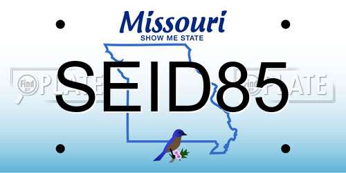 SEID85 Missouri License Plate