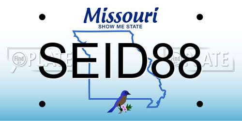 SEID88 Missouri License Plate