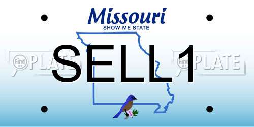 SELL1 Missouri License Plate