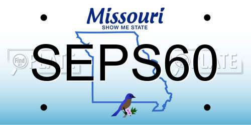 SEPS60 Missouri License Plate