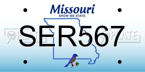 SER567 Missouri License Plate