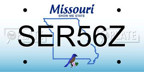SER56Z Missouri License Plate