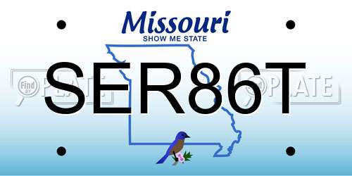 SER86T Missouri License Plate