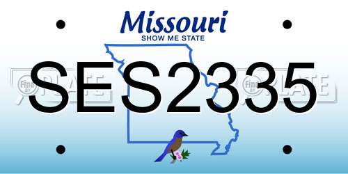 SES2335 Missouri License Plate