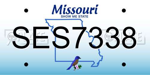 SES7338 Missouri License Plate
