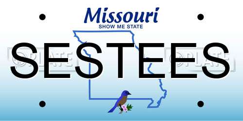 SESTEES Missouri License Plate