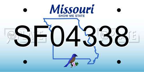 SF04338 Missouri License Plate