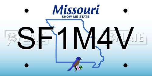 SF1M4V Missouri License Plate