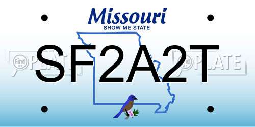 SF2A2T Missouri License Plate