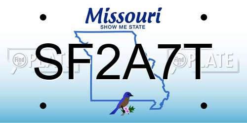 SF2A7T Missouri License Plate