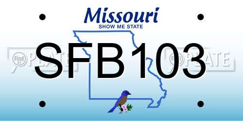 SFB103 Missouri License Plate