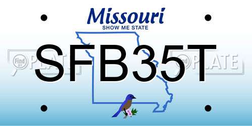 SFB35T Missouri License Plate