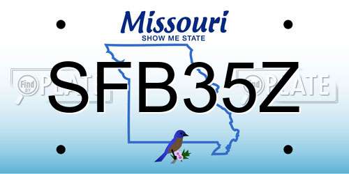 SFB35Z Missouri License Plate