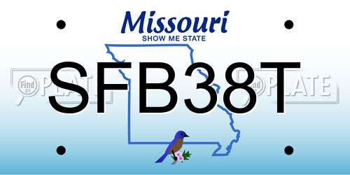 SFB38T Missouri License Plate