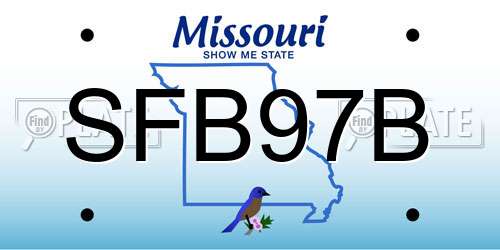 SFB97B Missouri License Plate