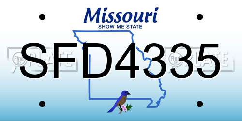 SFD4335 Missouri License Plate