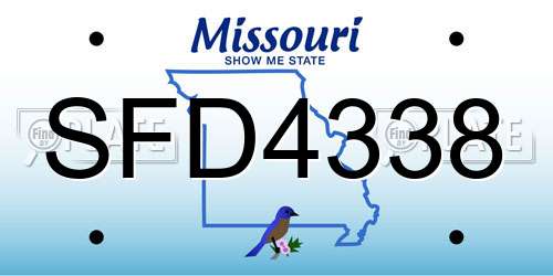 SFD4338 Missouri License Plate