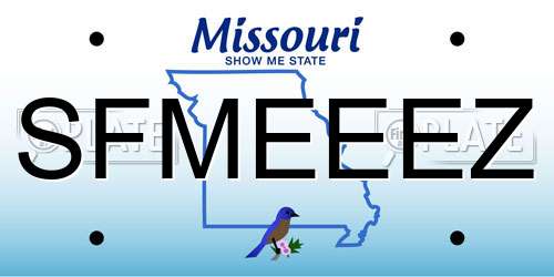 SFMEEEZ Missouri License Plate