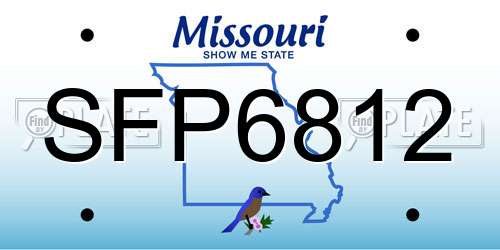 SFP6812 Missouri License Plate