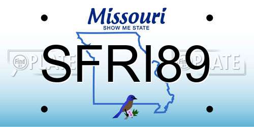 SFRI89 Missouri License Plate