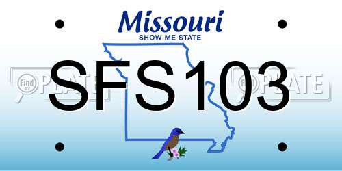 SFS103 Missouri License Plate