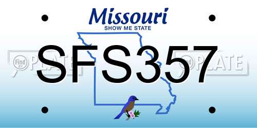 SFS357 Missouri License Plate