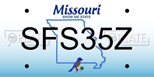 SFS35Z Missouri License Plate