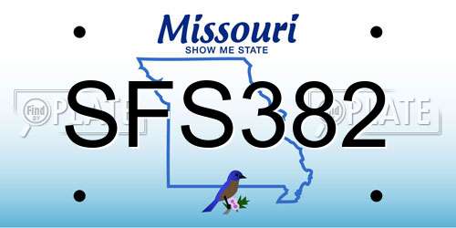 SFS382 Missouri License Plate