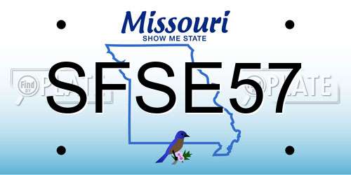 SFSE57 Missouri License Plate